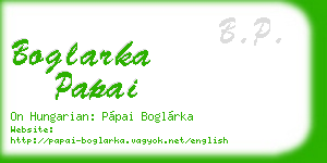 boglarka papai business card